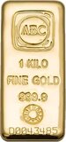 1Kg Abc Cast Gold Bullion Bar 9999 Purity