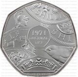 2021 Decimal Day Fifty Pence Silver Proof Coin